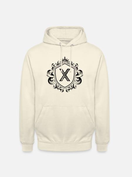 X Buchstabe Wappen - Unisex Hoodie - Vanille-Milchshake