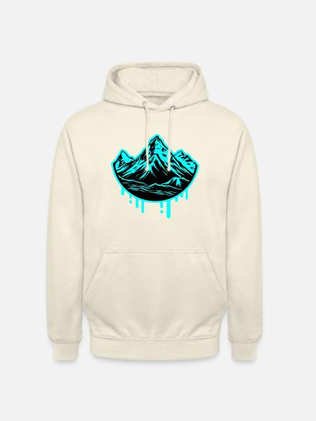 Berge Symbol Mountains - Unisex Hoodie - vanilla