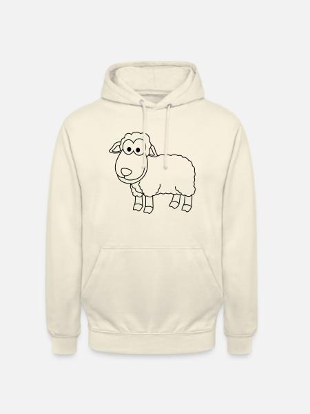 Sheep Comic Animal - Unisex Hoodie - vanilla