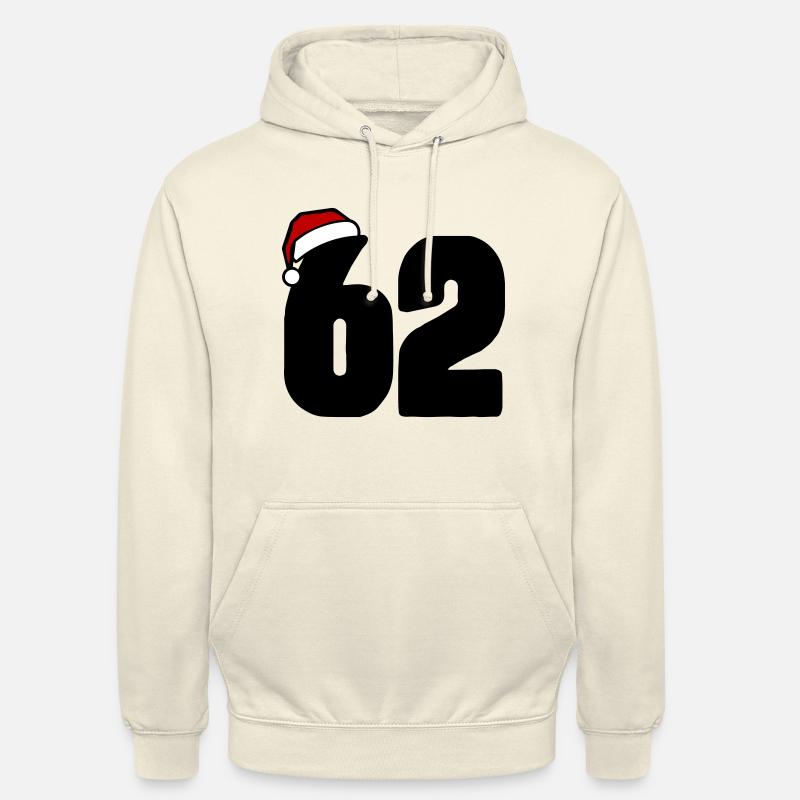 62 Numéro Noël - Sweat-shirt à capuche unisexe - vanille