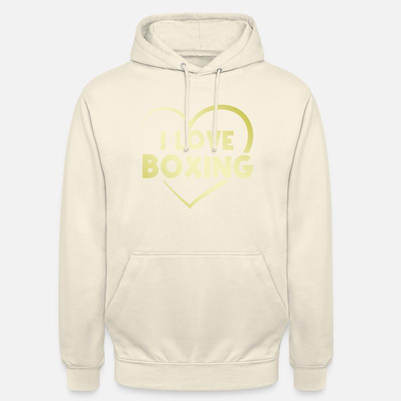 J’adore la boxe - Sweat-shirt à capuche unisexe - vanille