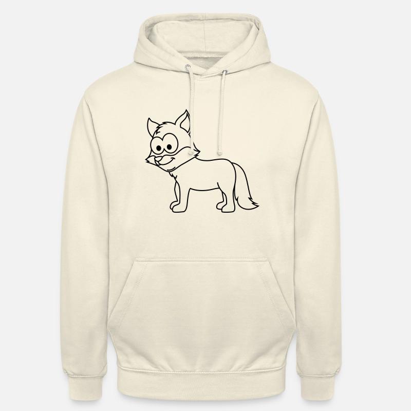 Fox Comic Animal - Sweat-shirt à capuche unisexe - vanille