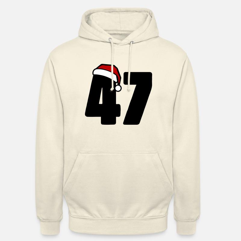 47 Numéro Noël - Sweat-shirt à capuche unisexe - vanille