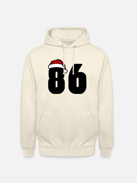 86 Numéro Noël - Sweat-shirt à capuche unisexe - vanille