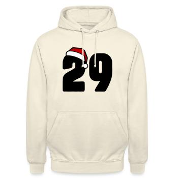 29 Zahl Weihnachten - Unisex Hoodie - Vanille-Milchshake - Vorne - Alina (178cm) & Michal (187cm)