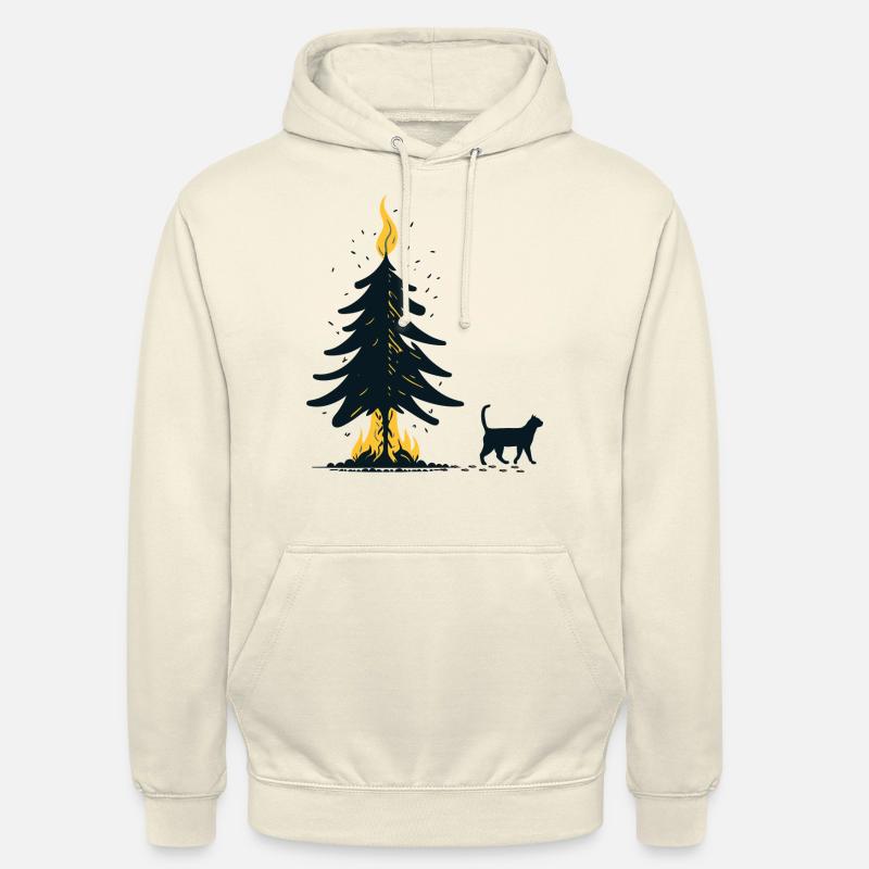Chat Noël Noël Grouch - Sweat-shirt à capuche unisexe - vanille