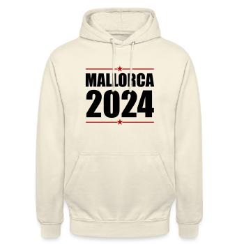 Jours fériés à Majorque 2024 - Sweat-shirt à capuche unisexe - vanille - Devant - Alina (178cm) & Michal (187cm)