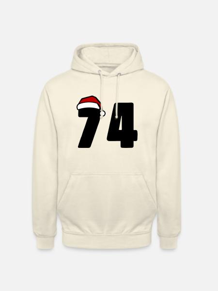74 Numéro Noël - Sweat-shirt à capuche unisexe - vanille