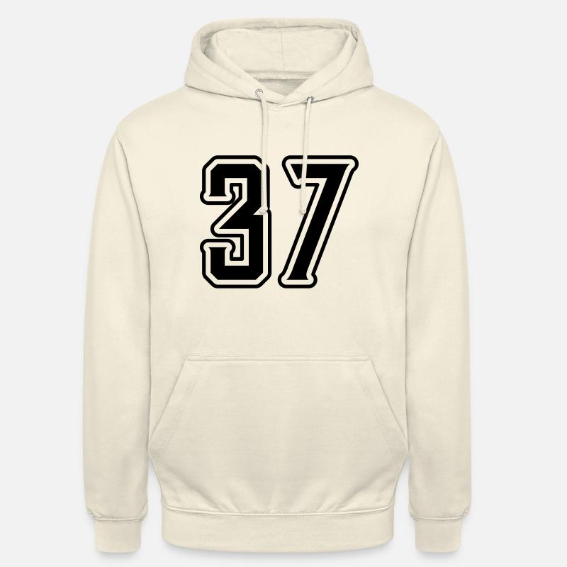 Symbole numérique 37 - Sweat-shirt à capuche unisexe - vanille