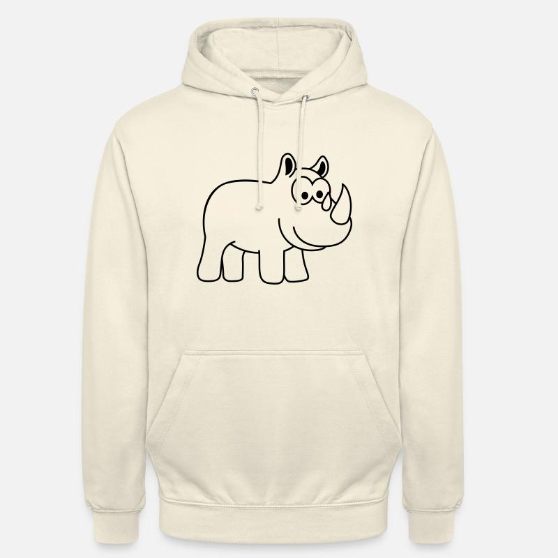 Nashorn Comic Tier - Unisex Hoodie - Vanille-Milchshake