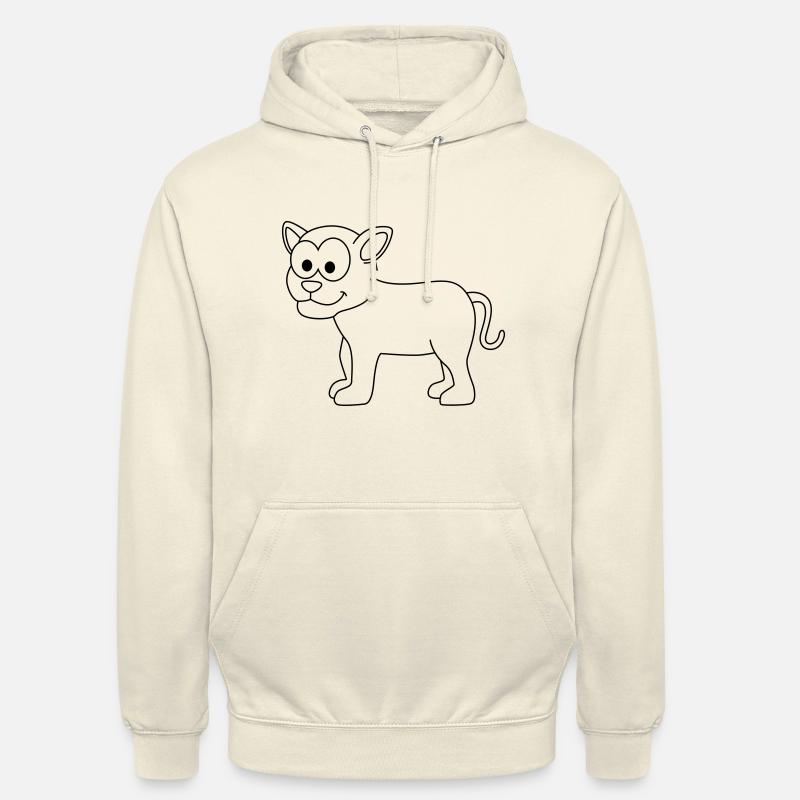 Panther Comic Animal - Sweat-shirt à capuche unisexe - vanille