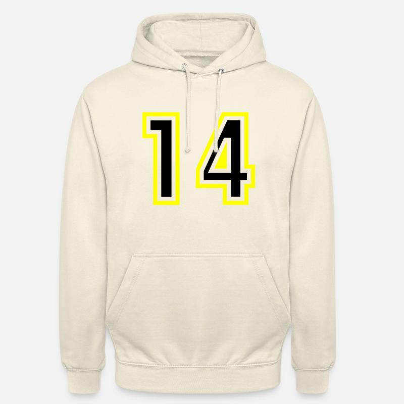 14 Nombre Collège - Sweat-shirt à capuche unisexe - vanille