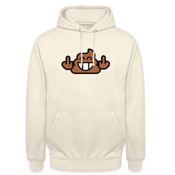 Emoji Caca Stinkfingers 3c - Sweat-shirt à capuche unisexe - vanille - Devant - Alina (178cm) & Michal (187cm)