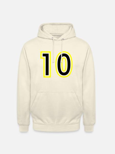 10 Zahl College - Unisex Hoodie - Vanille-Milchshake