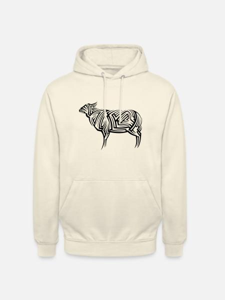 Sheep Tribal Tattoo - Unisex Hoodie - vanilla