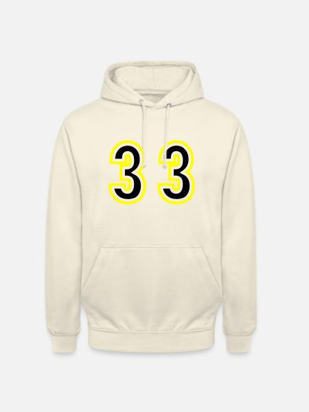 33 Number College - Unisex Hoodie - vanilla