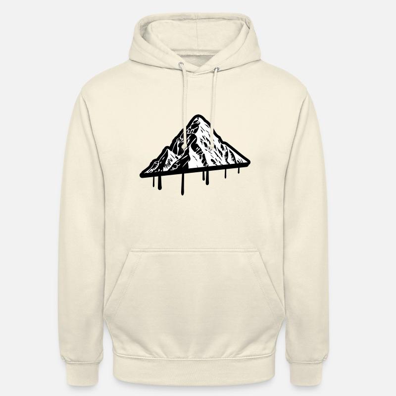 Berg Silhouette Symbol Mountains - Unisex Hoodie - Vanille-Milchshake