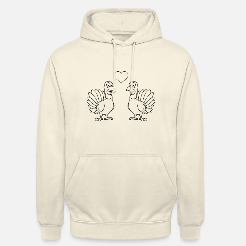 Truthan Comic Couple Amour - Sweat-shirt à capuche unisexe - vanille