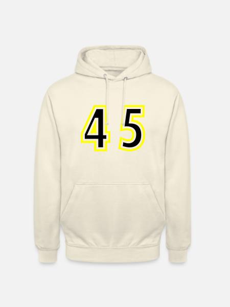 45 Number College - Unisex Hoodie - vanilla