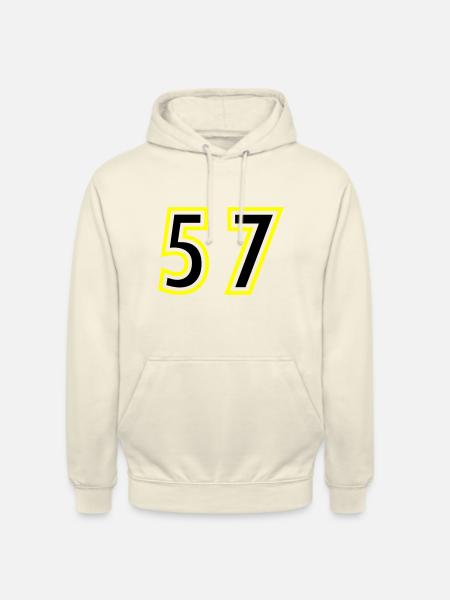 57 Number College - Unisex Hoodie - vanilla