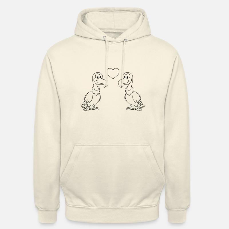 Vulture Comic Couple amour - Sweat-shirt à capuche unisexe - vanille