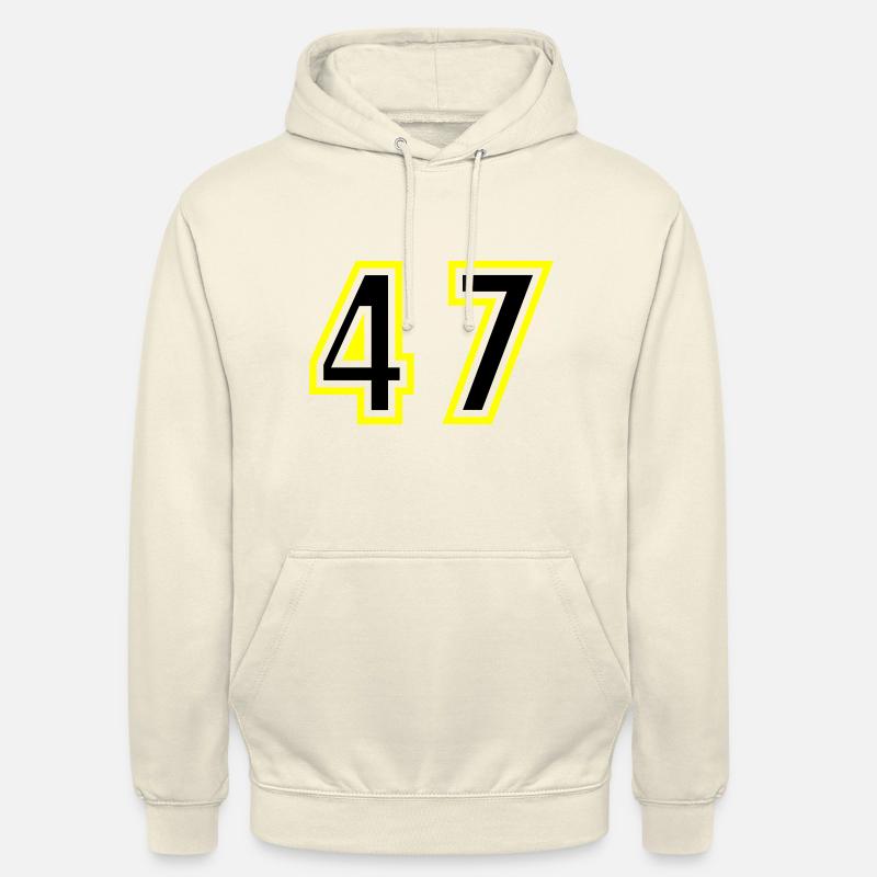 47 Nombre Collège - Sweat-shirt à capuche unisexe - vanille