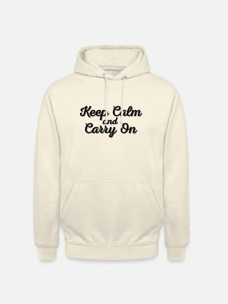 Keep Calm and Carry On - Unisex Hoodie - vanilla