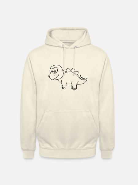 Dinosaur stegosaurus Comic - Unisex Hoodie - vanilla