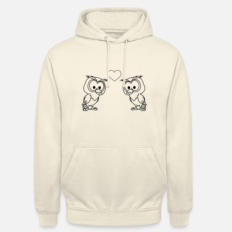 Eule Comic Paar liebe - Unisex Hoodie - Vanille-Milchshake