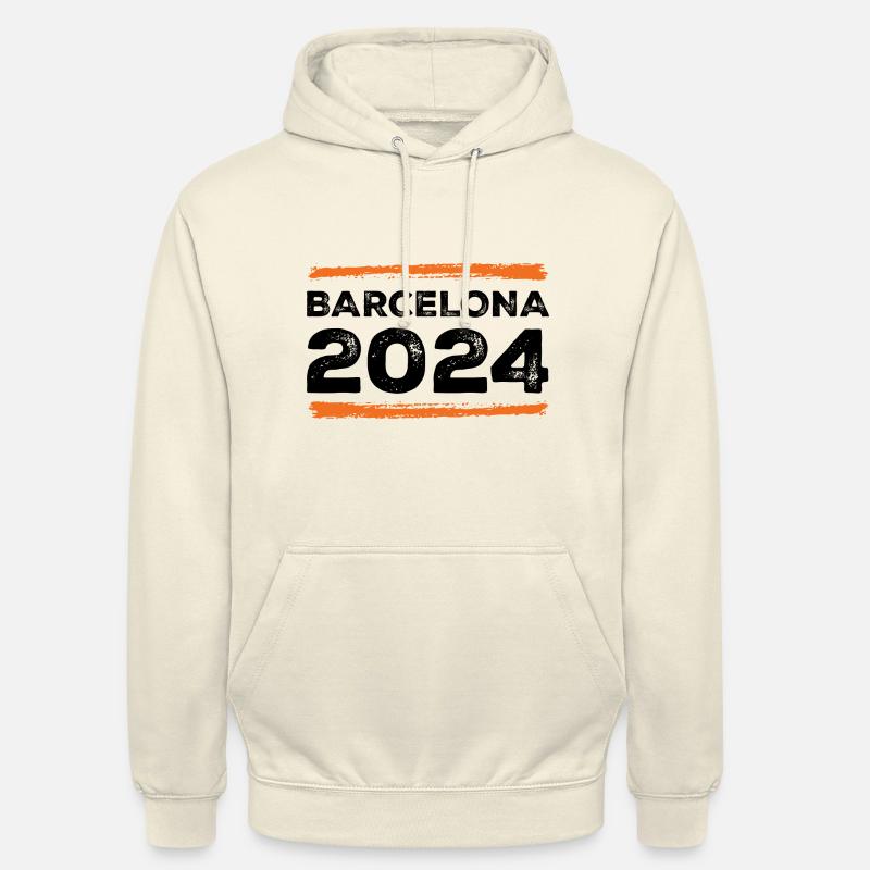 Devis Barcelone 2024 - Sweat-shirt à capuche unisexe - vanille