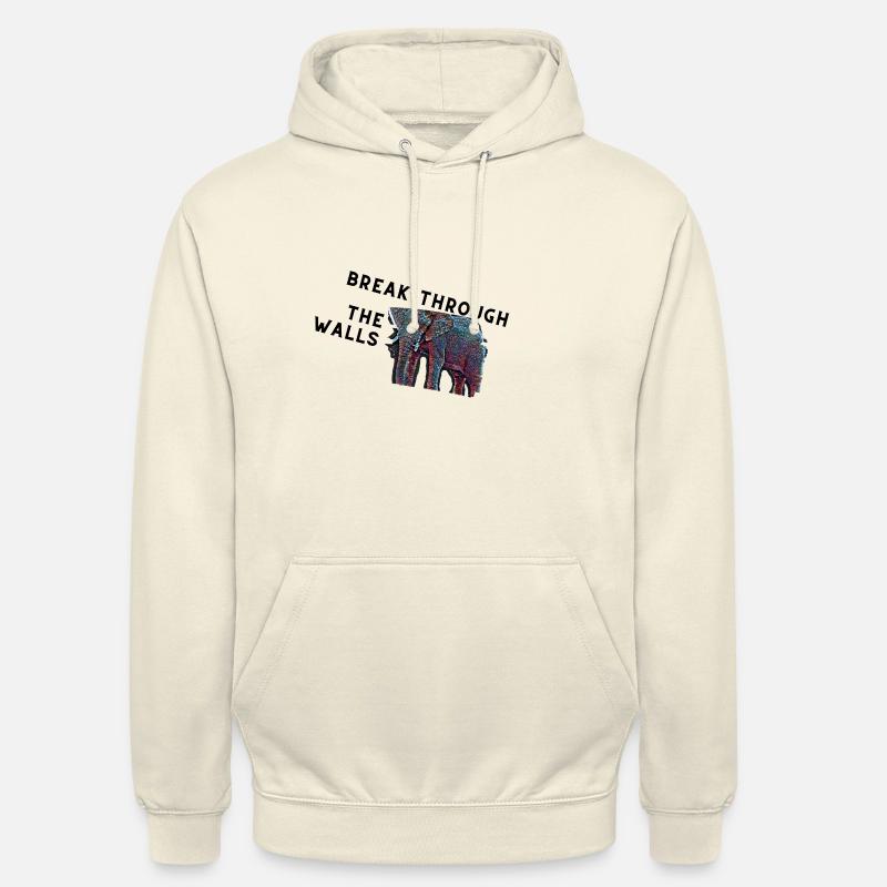 Percez les murs / Libérez-vous - Sweat-shirt à capuche unisexe - vanille