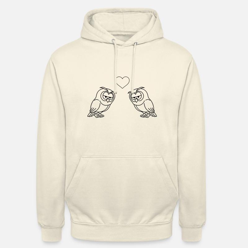 Eule Comic Paar Liebe - Unisex Hoodie - Vanille-Milchshake