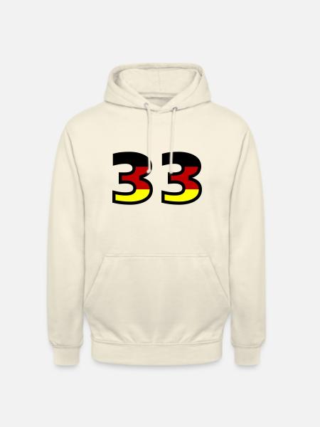 33 Number Germany Jersey - Unisex Hoodie - vanilla