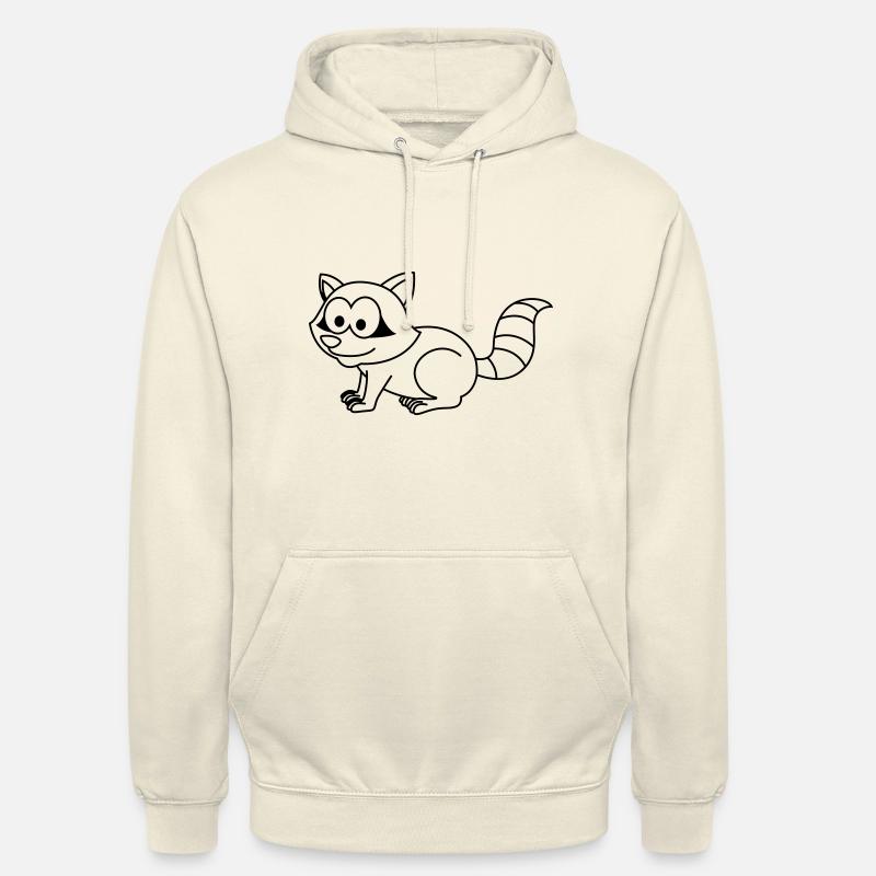 Waschbär Comic Tier - Unisex Hoodie - Vanille-Milchshake