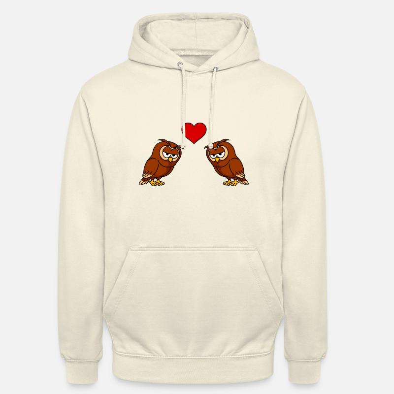 Eule Comic Paar Liebe - Unisex Hoodie - Vanille-Milchshake