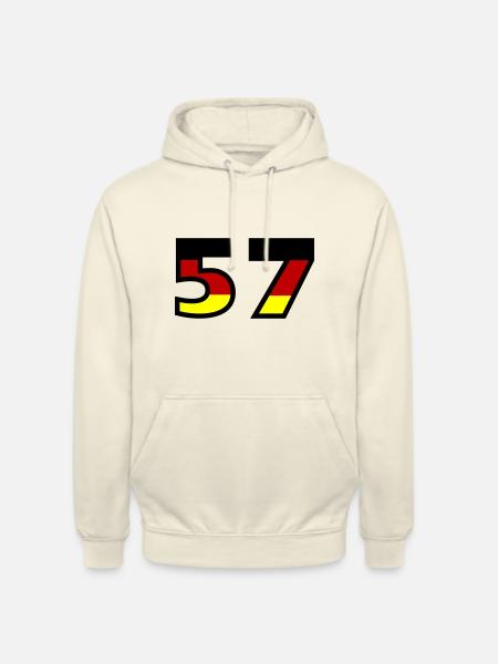 57 Number Germany Jersey - Unisex Hoodie - vanilla
