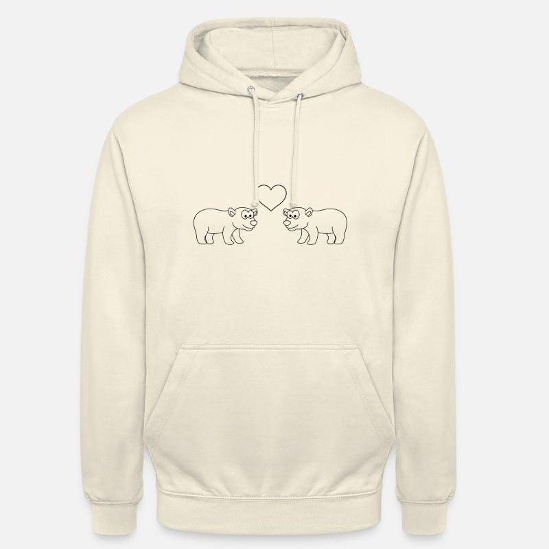 Eisbär Comic Paar liebe - Unisex Hoodie - Vanille-Milchshake