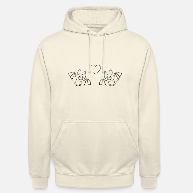 Fledermaus Comic Paar liebe - Unisex Hoodie - Vanille-Milchshake
