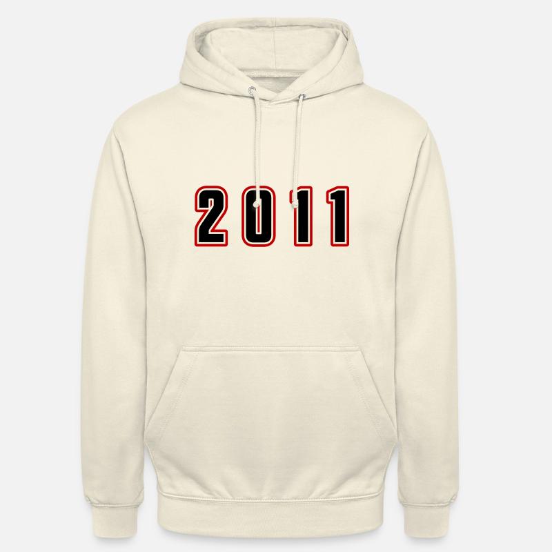 Numéro de l’année 2011 - Sweat-shirt à capuche unisexe - vanille