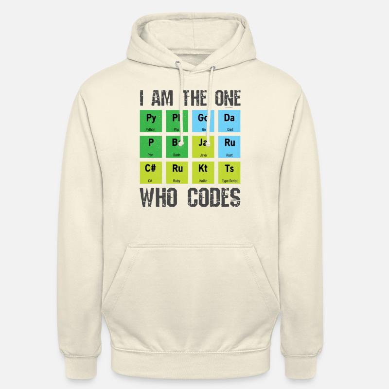 programmeur - Sweat-shirt à capuche unisexe - vanille