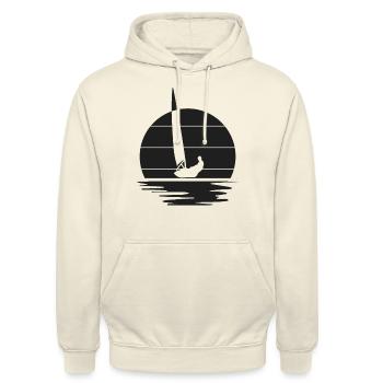 Les marins naviguant - Sweat-shirt à capuche unisexe - vanille - Devant - Alina (178cm) & Michal (187cm)