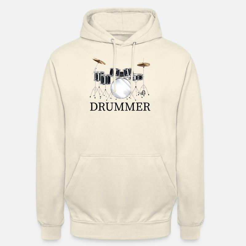 Drummer Drum Drum Drums - Sweat-shirt à capuche unisexe - vanille