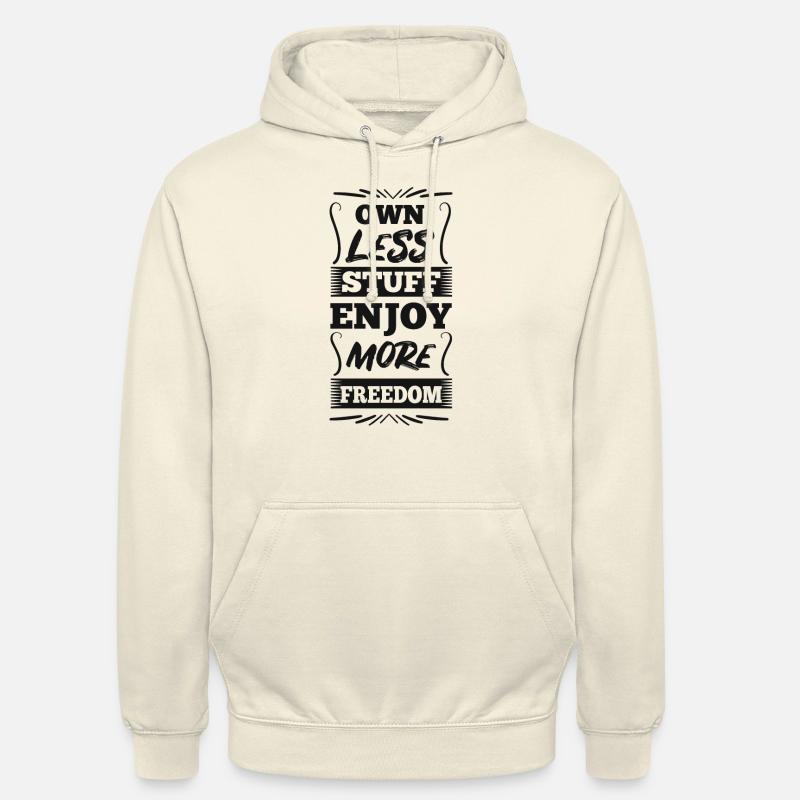 Minimalisme - Liberté - Sweat-shirt à capuche unisexe - vanille