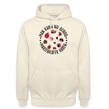 Marienkäfer Flügel Marienkäferflügel Maikäfer - Unisex Hoodie - Vanille-Milchshake - Vorne - Alina (178cm) & Michal (187cm)