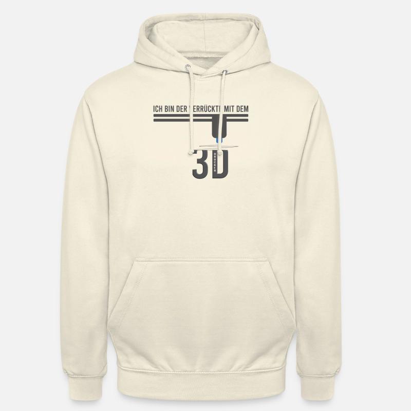 3D Drucker Maschine 3D Modelle Geschenk - Unisex Hoodie - Vanille-Milchshake