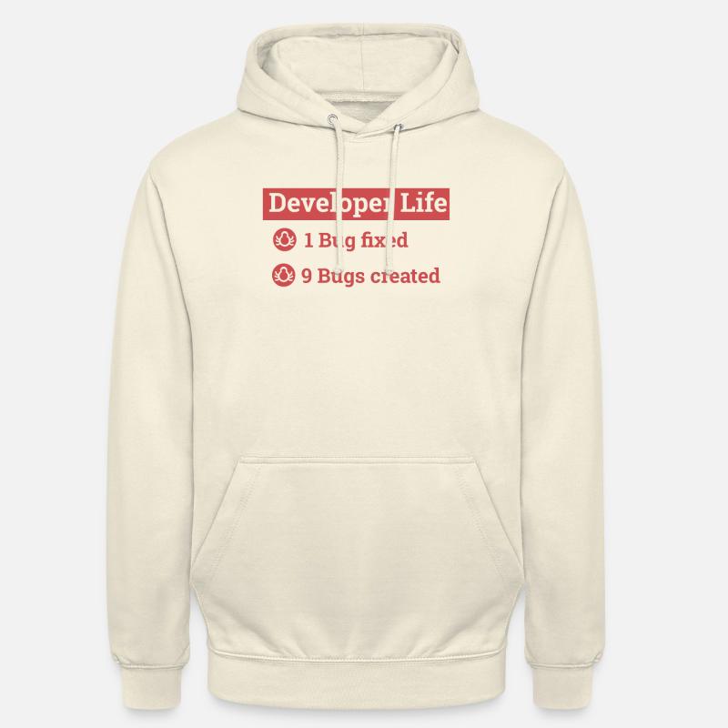 "Developer life" | Programmer, Programmer - Unisex Hoodie - vanilla