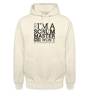 "Scrum Master" | Programmierer - Unisex Hoodie - Vanille-Milchshake - Vorne - Alina (178cm) & Michal (187cm)