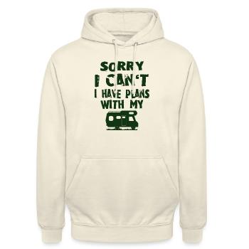 Wohnmobil - Unisex Hoodie - Vanille-Milchshake - Vorne - Alina (178cm) & Michal (187cm)