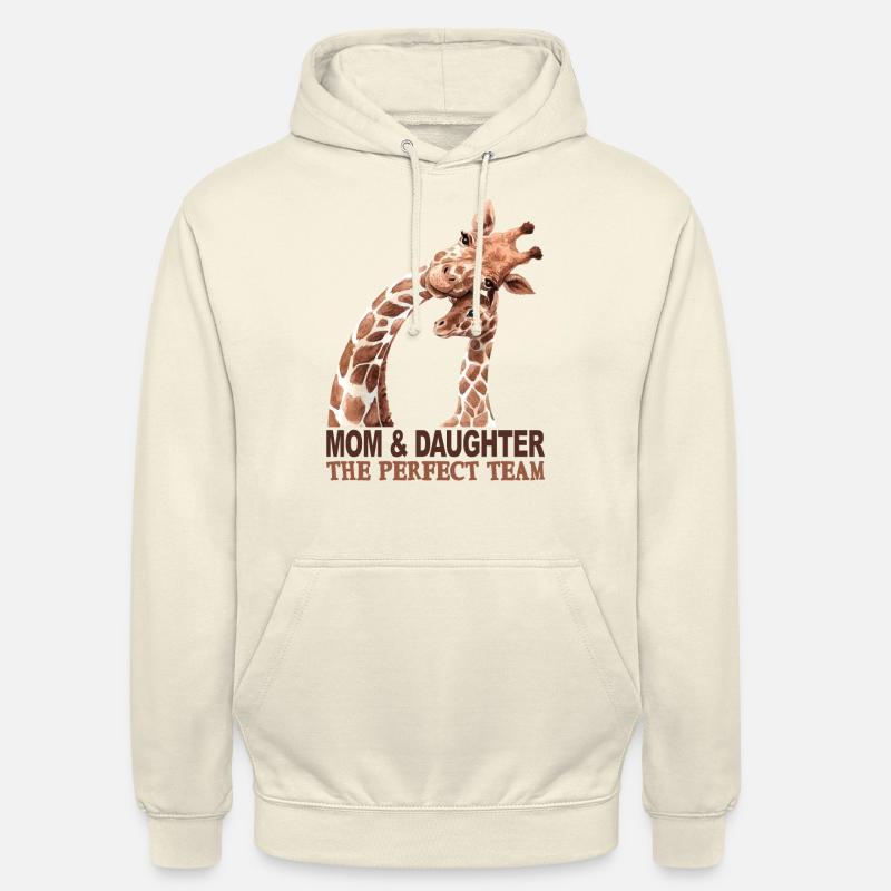 Mutter und Tochter Giraffe Geschenk - Unisex Hoodie - Vanille-Milchshake