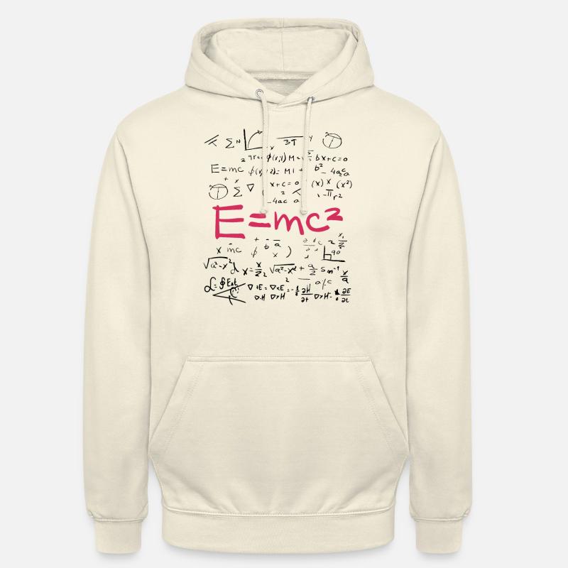 Formules de physique et de mathématiques EMC2 - Sweat-shirt à capuche unisexe - vanille